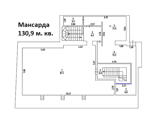 В 2-х мин. от м. Добрынинская сдается помещение 333,3кв.м.